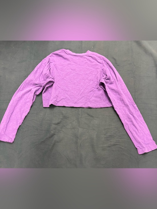 Cotton Citizen Tops - Cotton Citizen Purple Long Sleeve Crop Top